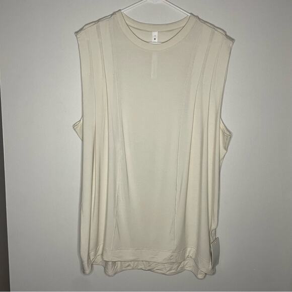 NWT New Lululemon Modal Pleated Shoulder Tank Top in White Opal Size 12 - Picture 7 of 10